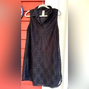 Black lace dress. Good for cover up or casual summer day. Size 12.